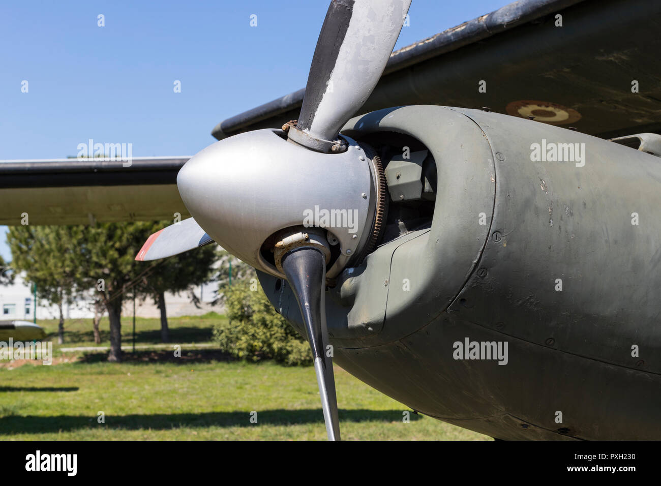 The propeller of an old plane shot close-up Stock Photo - Alamy
