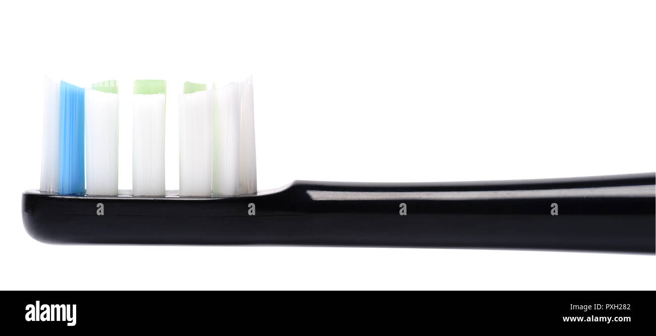 Toothbrush on white background close up Stock Photo