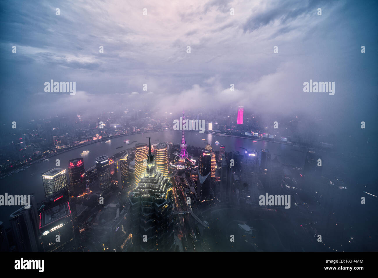 Birds eye view shanghai china hi-res stock photography and images - Alamy