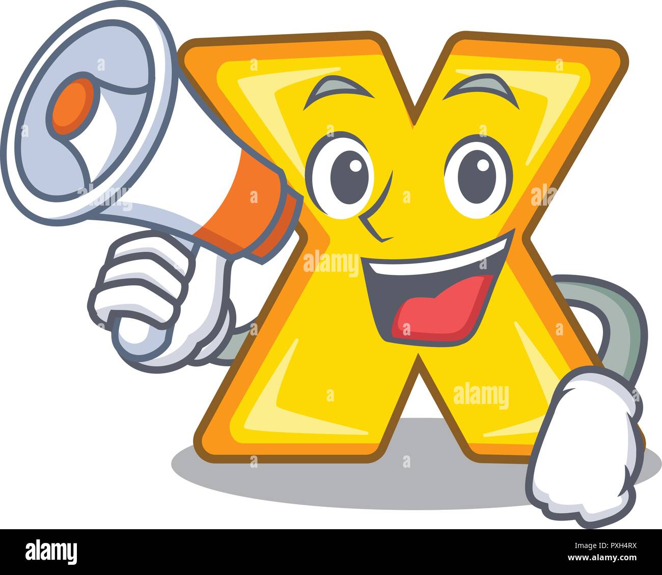 With megaphone character cartoon multiply sign for logo Stock Vector ...