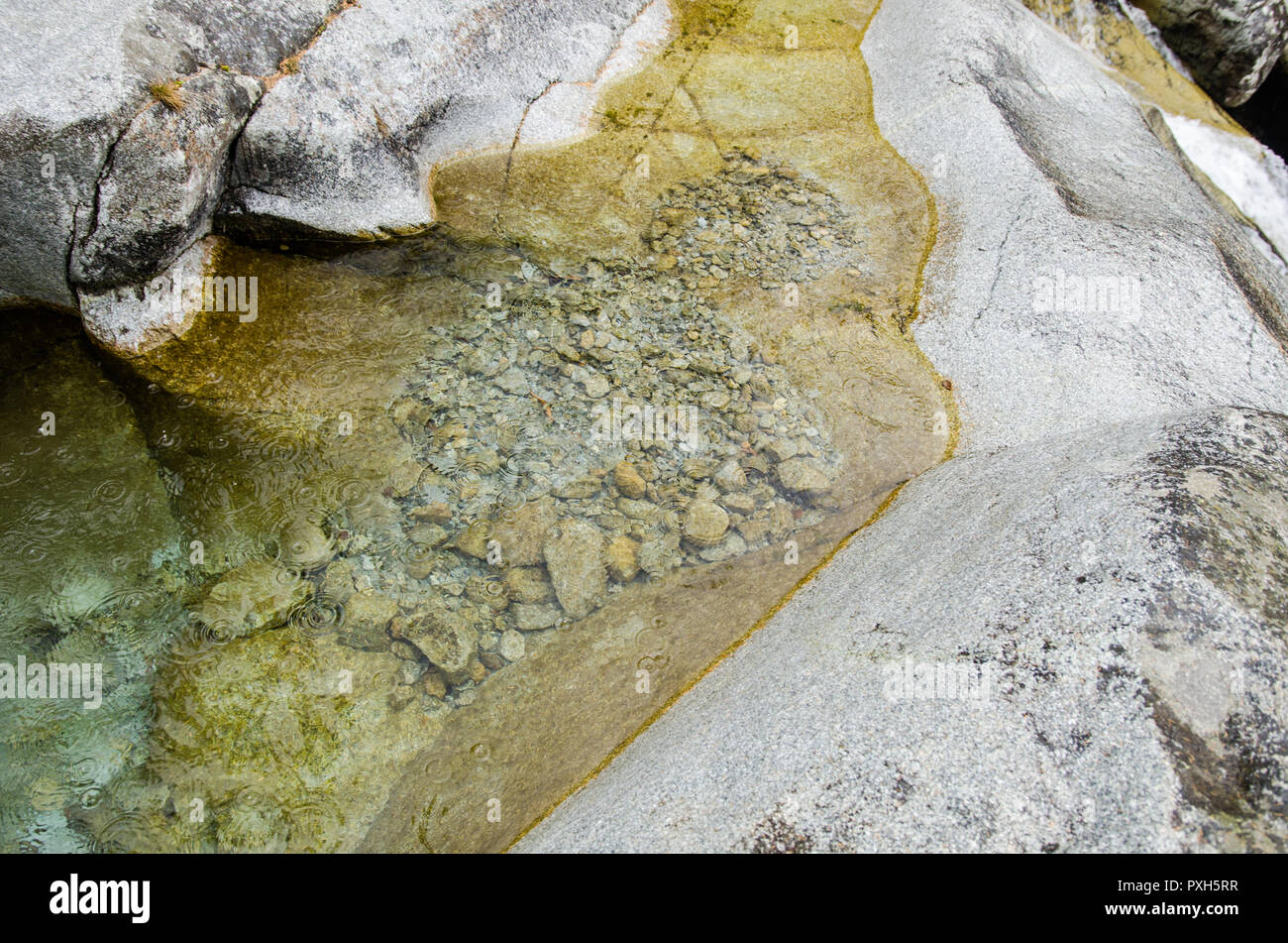 Close up view of a clean mountain river Stock Photo