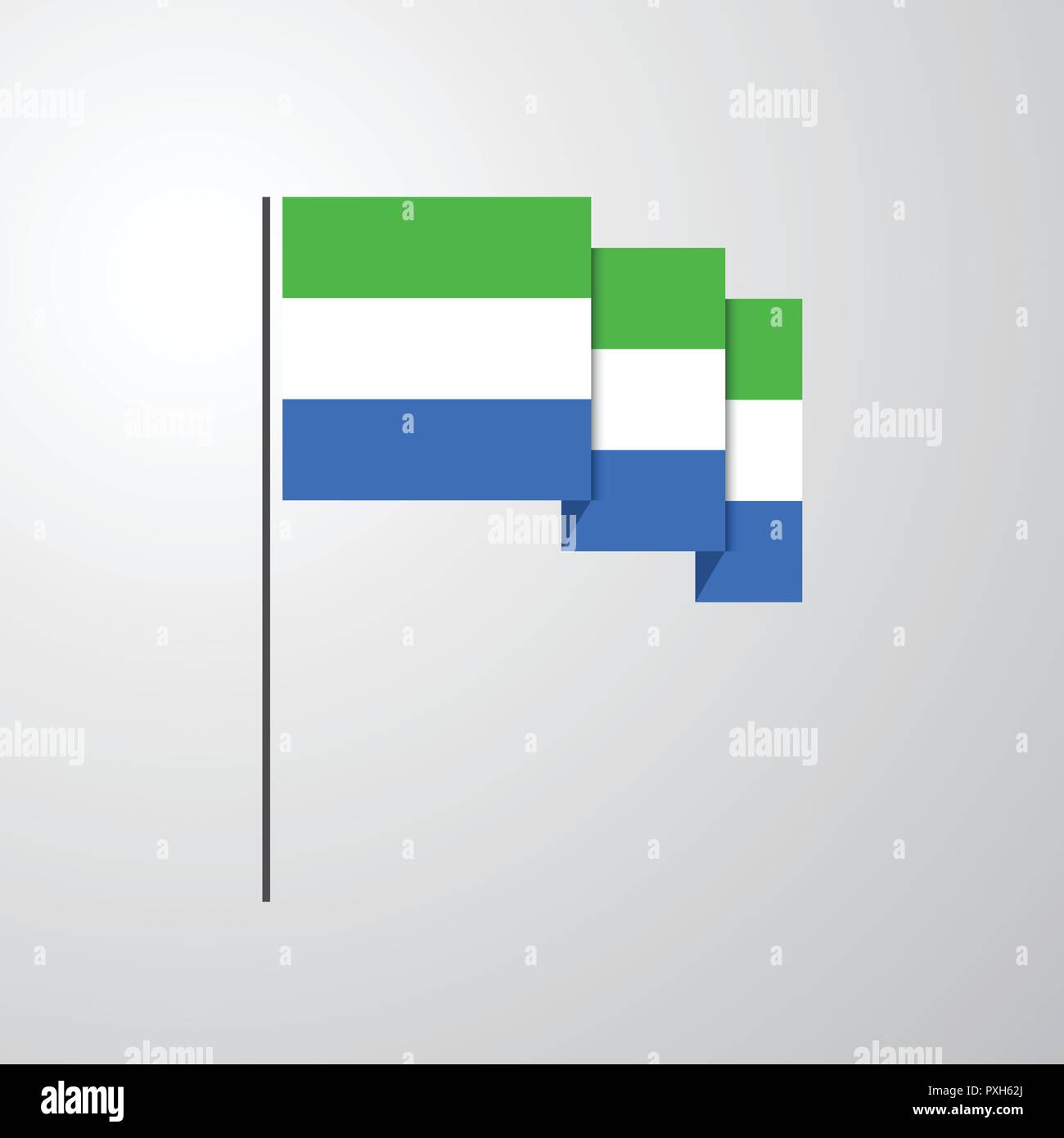 Sierra Leone waving Flag creative background Stock Vector Image & Art ...