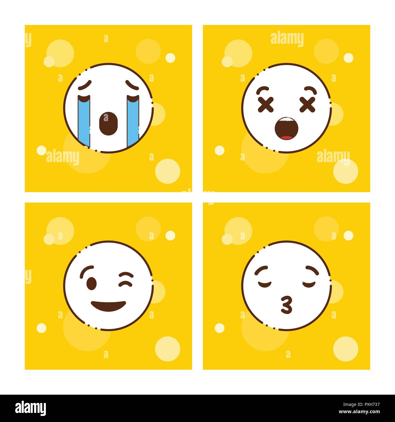 Set of Yellow emojis design vector Stock Vector Image & Art Alamy