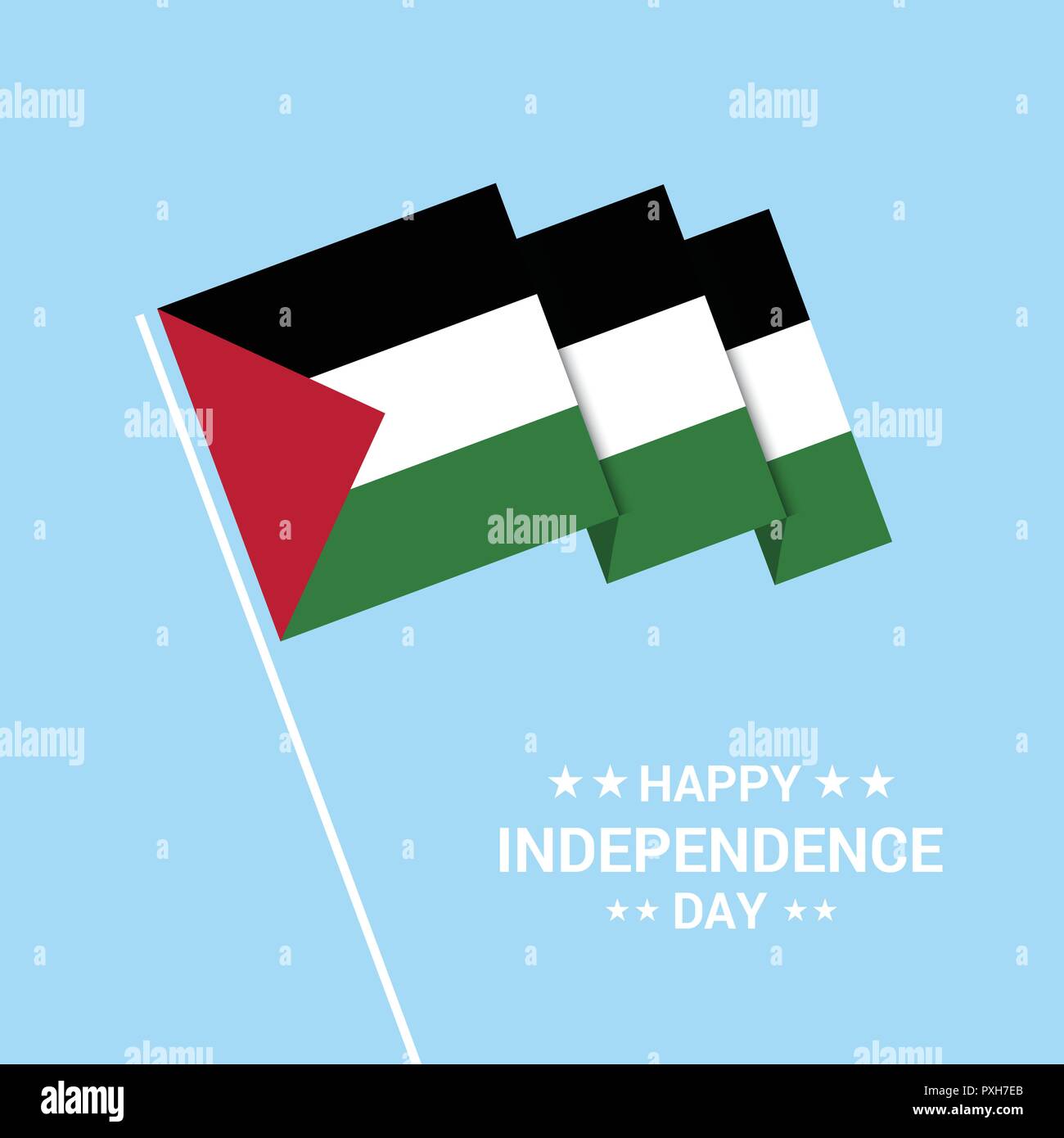 Palestine Independence day typographic design with flag vector Stock Vector Image & Art Alamy