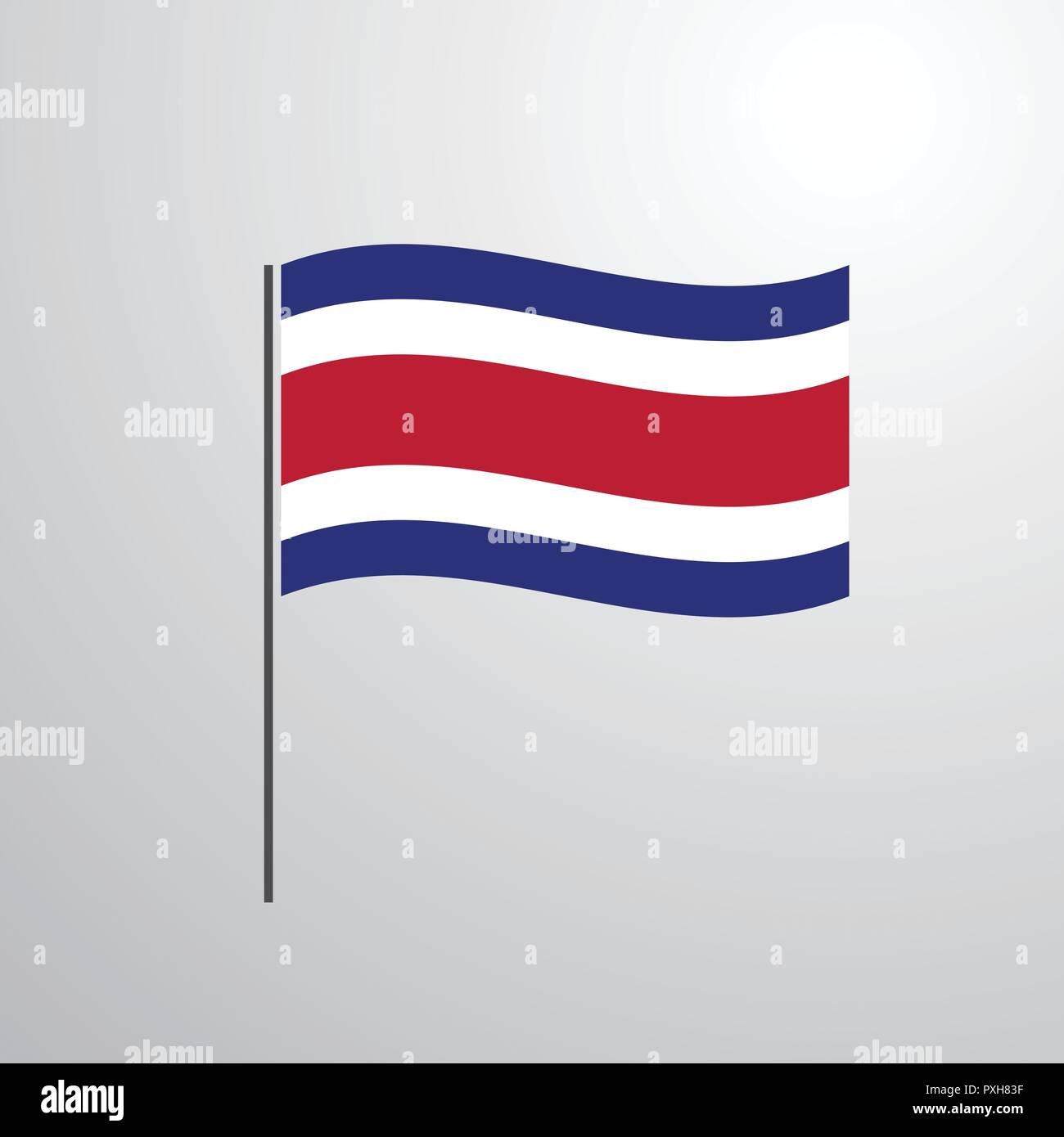 Costa Rica waving Flag Stock Vector Image & Art Alamy