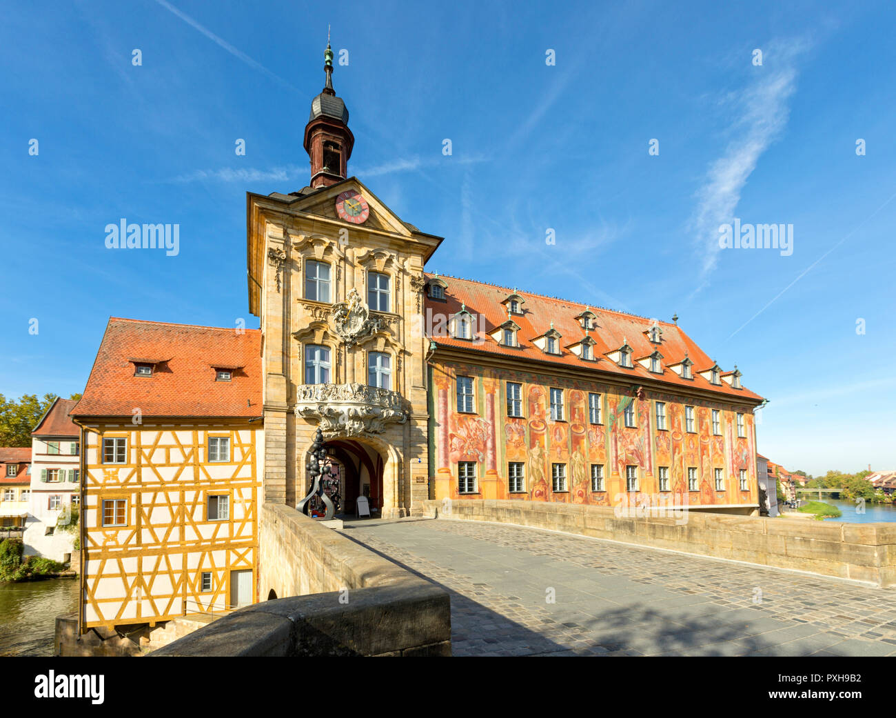 Bamberg, Bavaria, Germany - Altes Rathaus (Old Town Hall) Stock Photo
