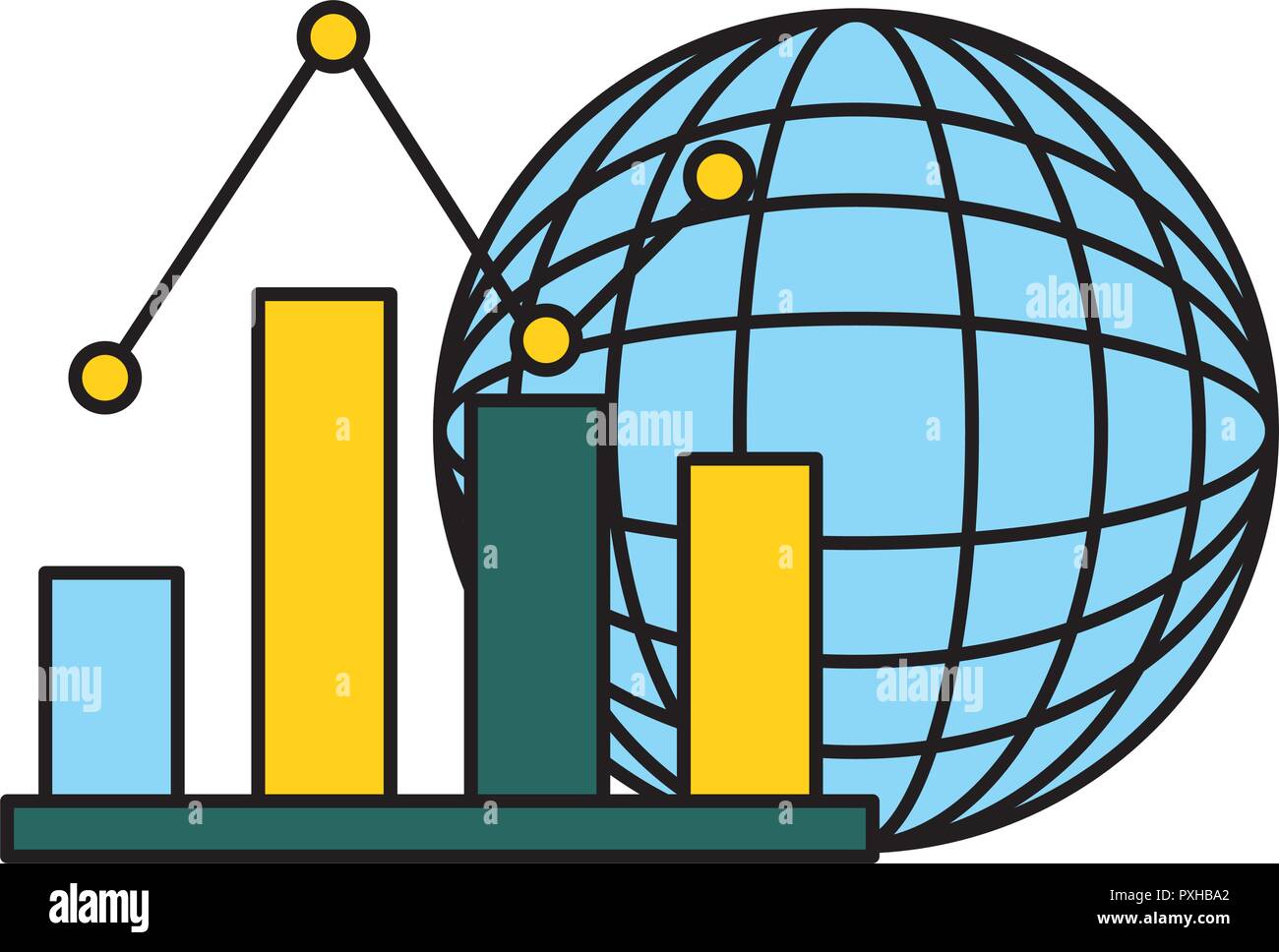 Rise world economy graph Stock Vector Images - Alamy