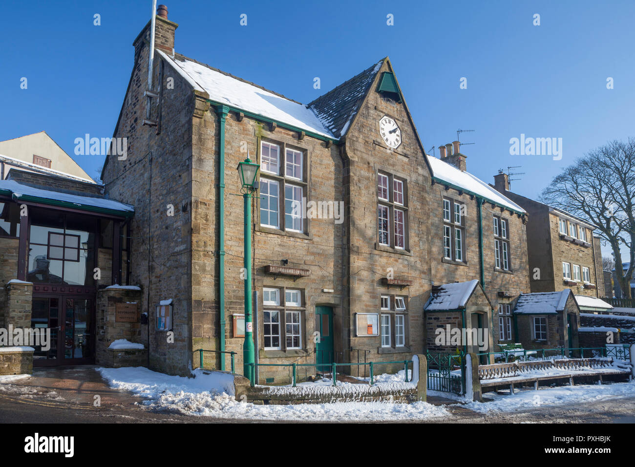 The Devonshire Institute and Town Hall at Grassington in North Yorkshire Stock Photo