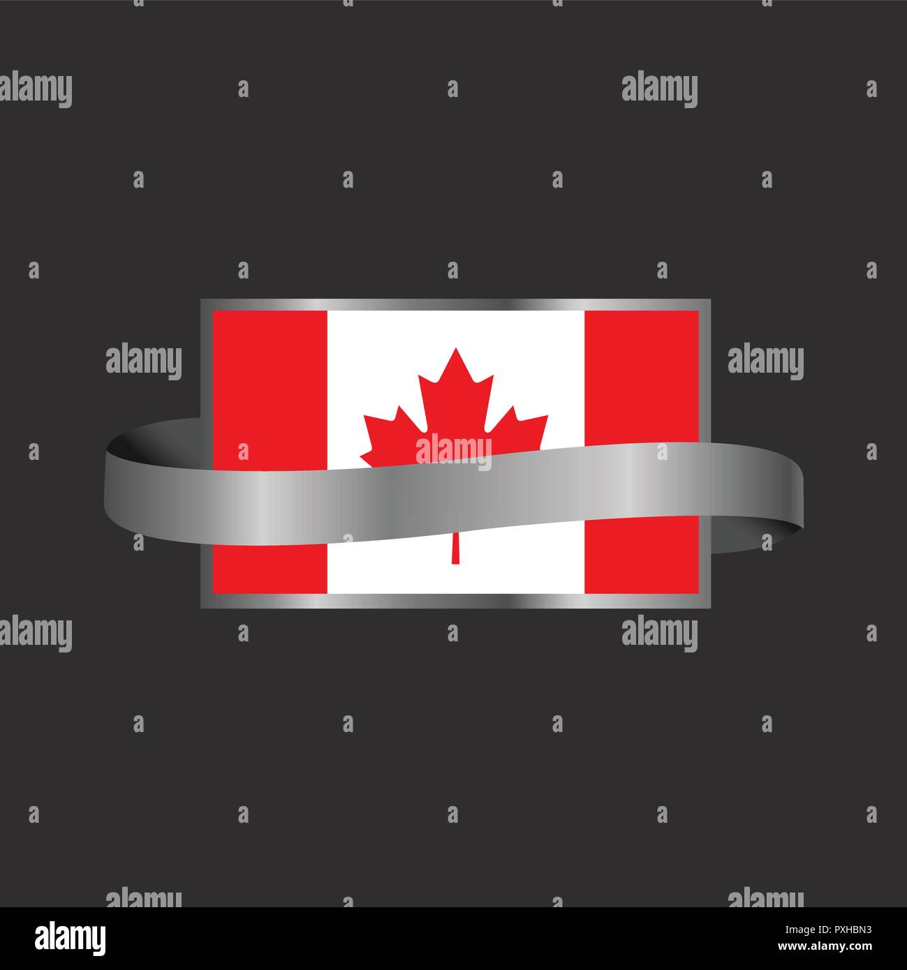 Canada flag Ribbon banner design Stock Vector Image & Art - Alamy