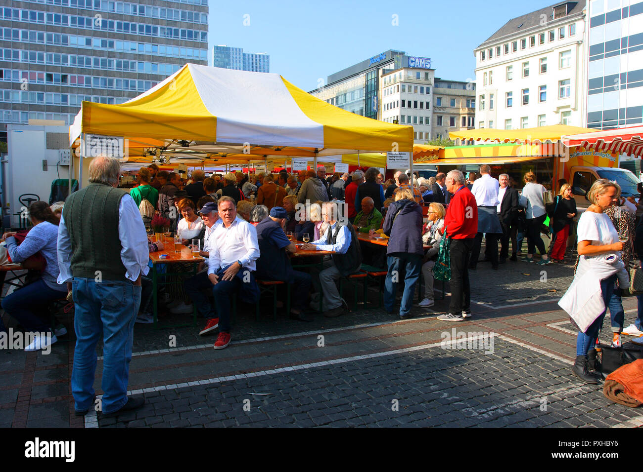 Marktstand at Konstabler Wache market. Frankfurt am Main. Hessen. Germany Stock Photo