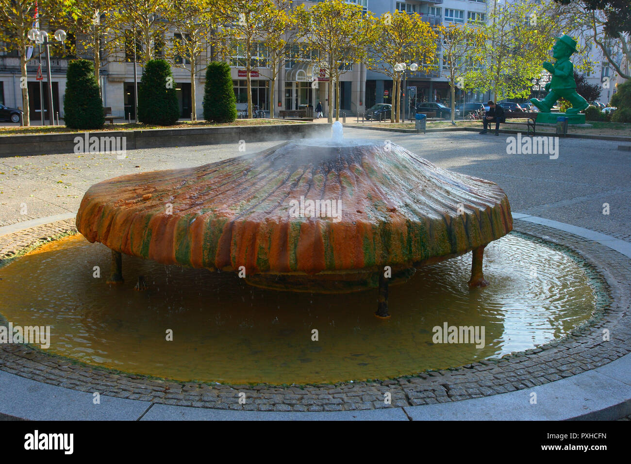 Kochbrunnen hot springs fountain. Wiesbaden. Hessen. Germany Stock Photo