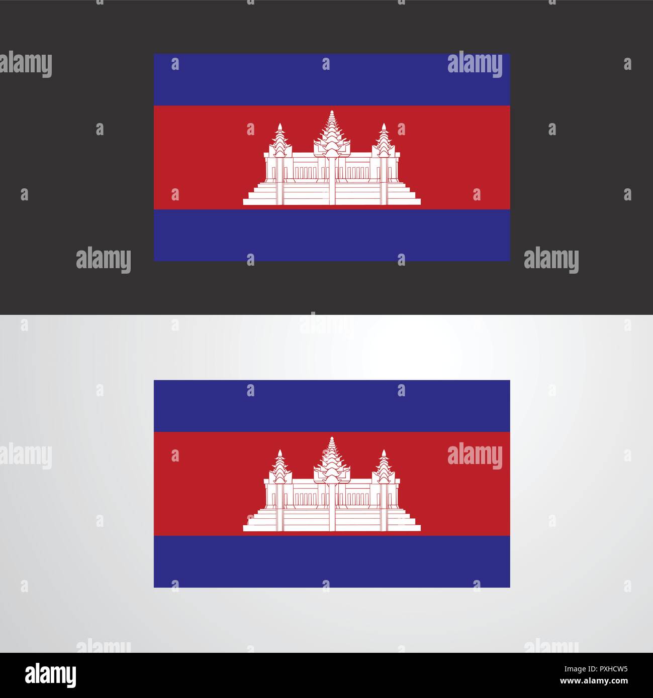Cambodia Flag banner design Stock Vector