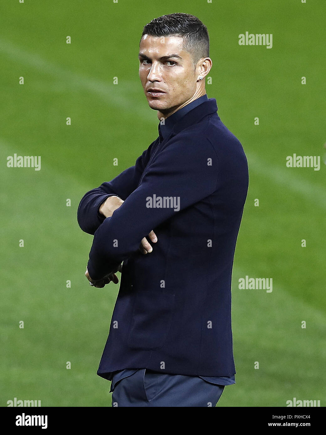 Juventus' Cristiano Ronaldo during the walkaround at Old Trafford,  Manchester Stock Photo - Alamy, image size:1040x1390