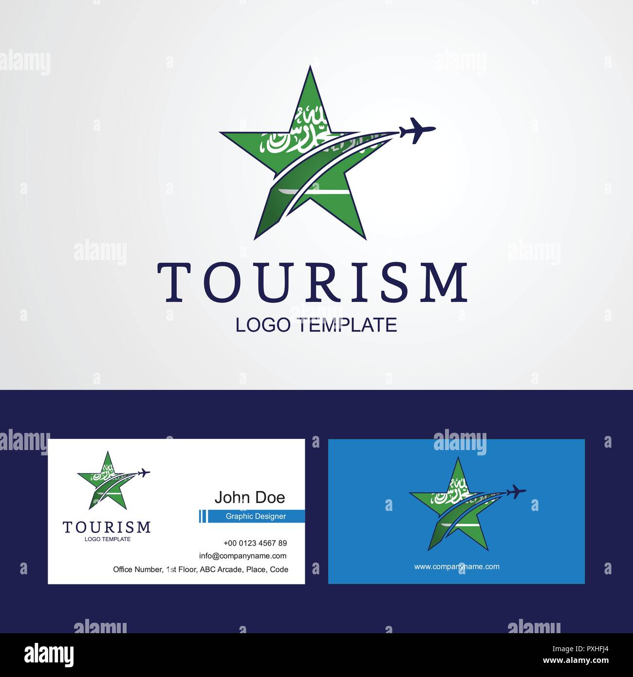 Travel Saudi Arabia Flag Creative Star Logo And Business Card