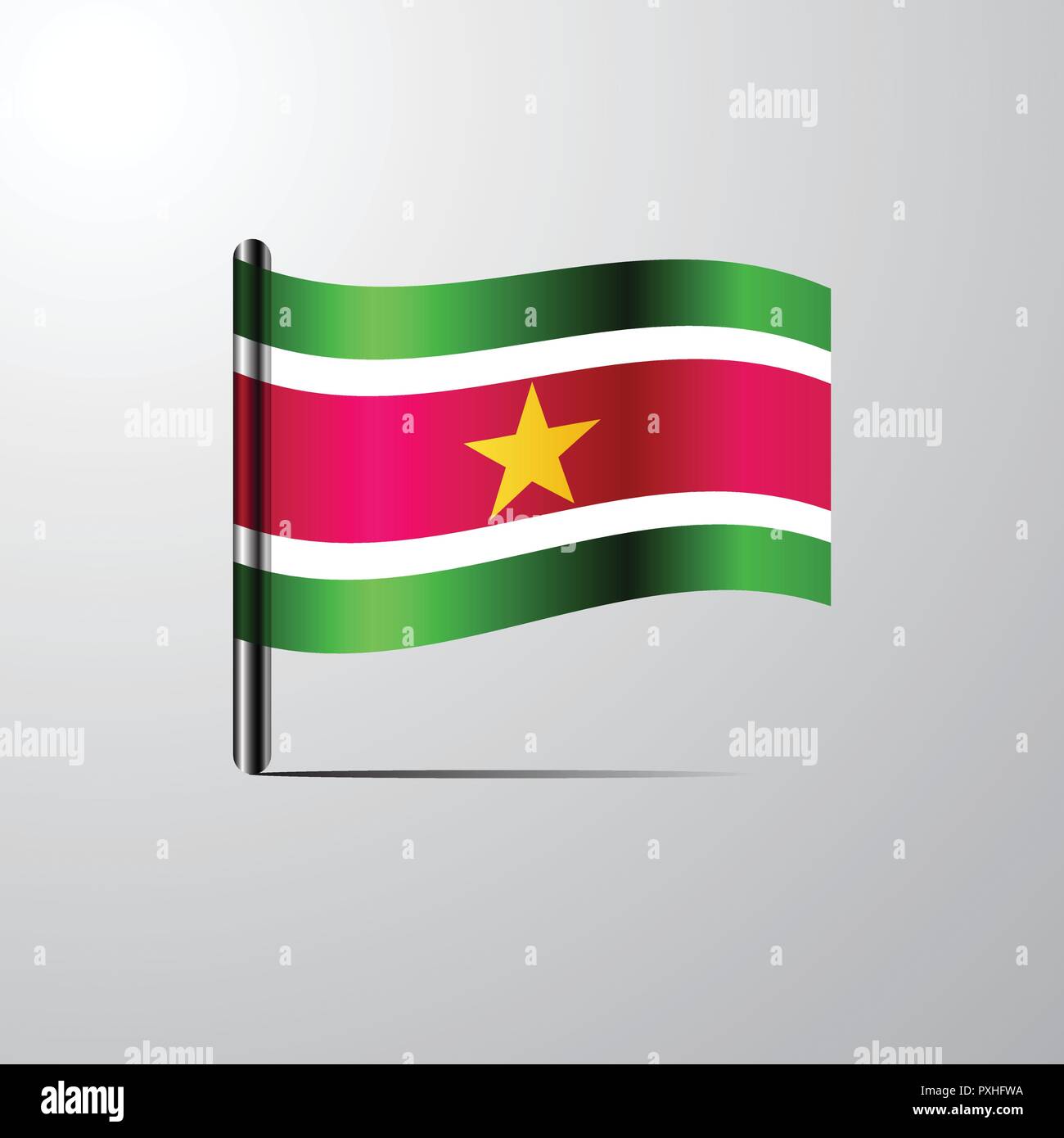 Suriname waving Shiny Flag design vector Stock Vector Image & Art - Alamy