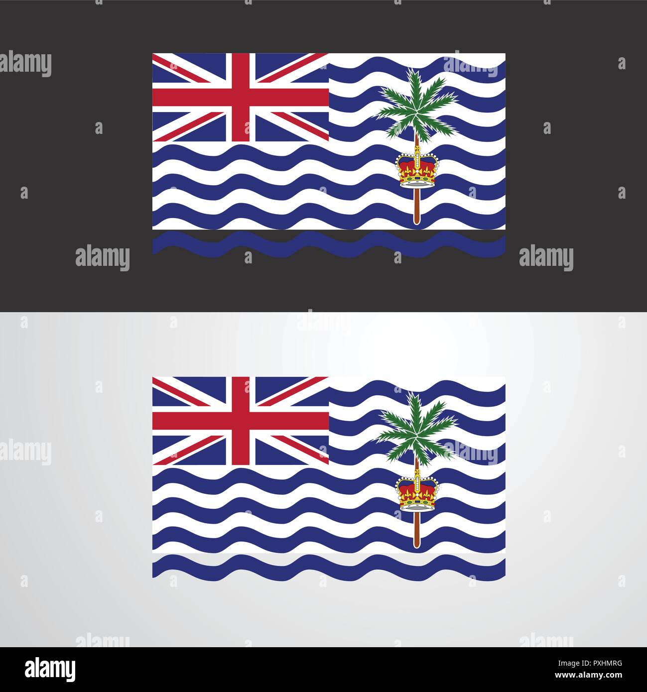 British Indian Ocean Territory Flag banner design Stock Vector Image