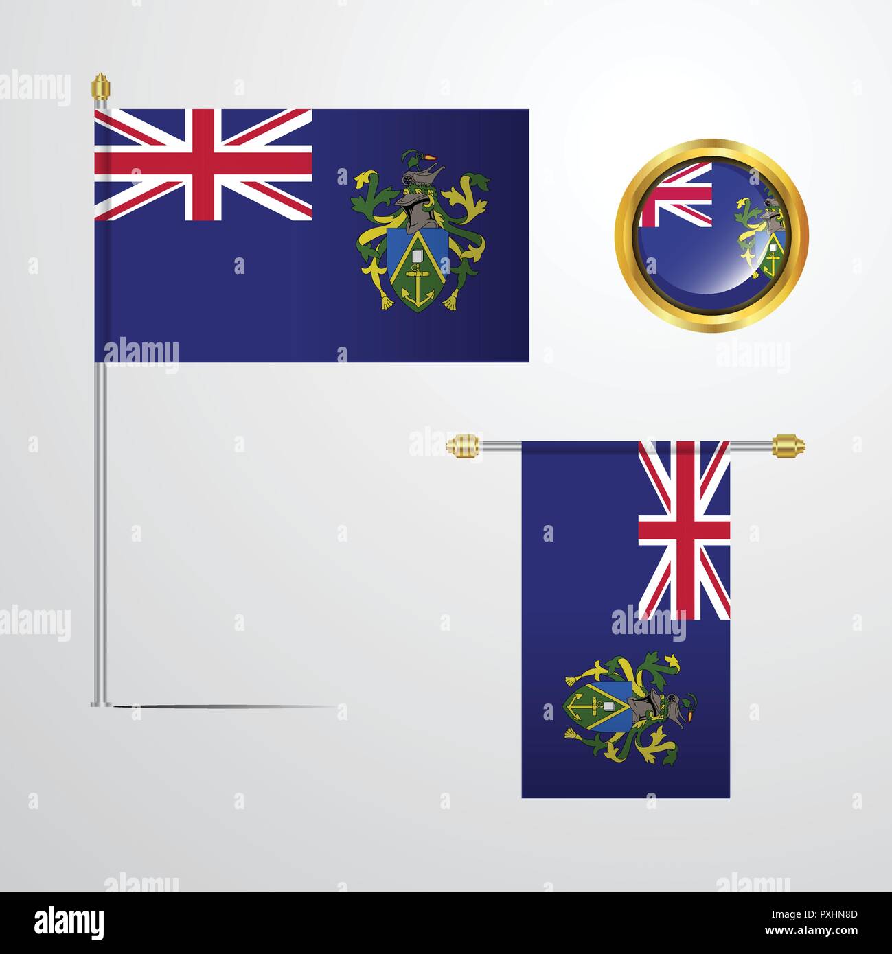 Pitcairn Islnand Stock Vector