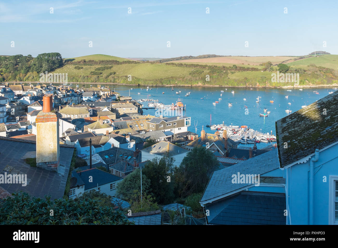View over rooftops of houses towards the Estuary in