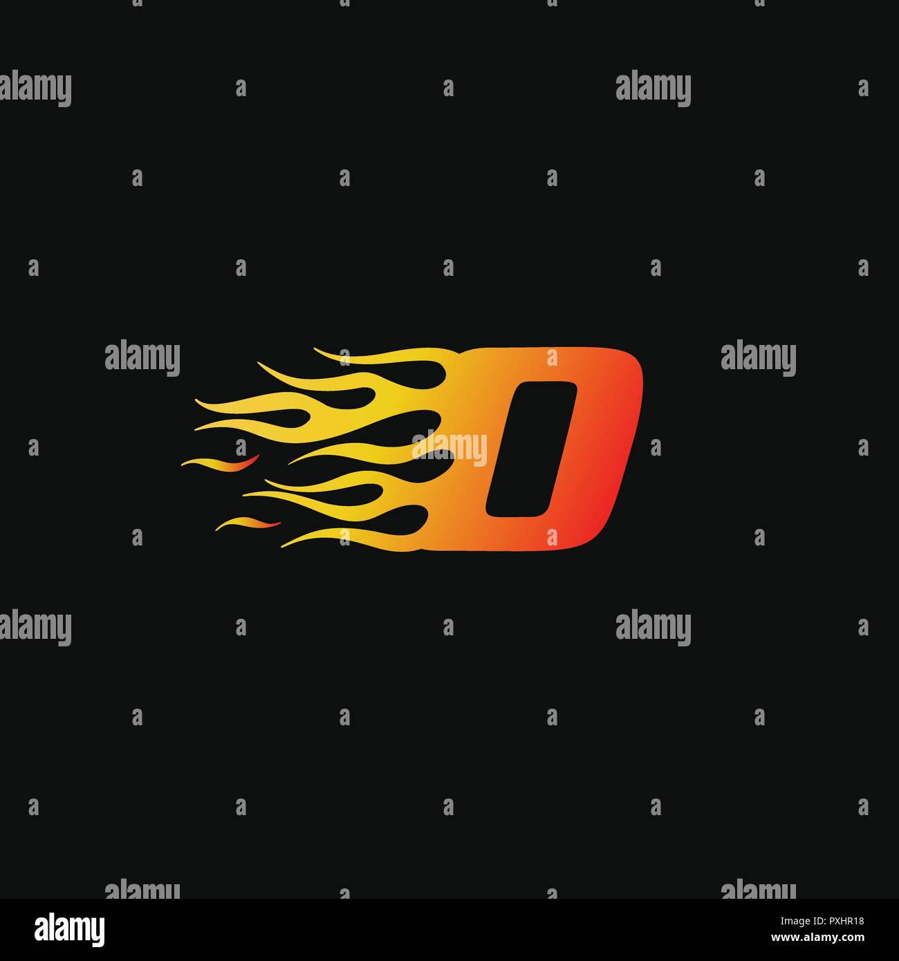 letter O Burning flame logo design template Stock Vector Image & Art ...