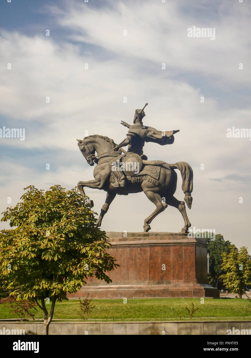 Tashkent, Uzbekistan - September 25, 2018 - Statue of Emir Timur or ...