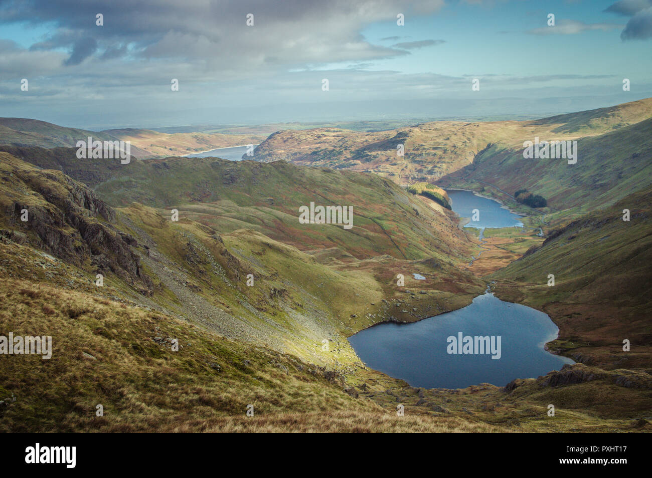 Small Water and Haweswater in The English Lake District Stock Photo