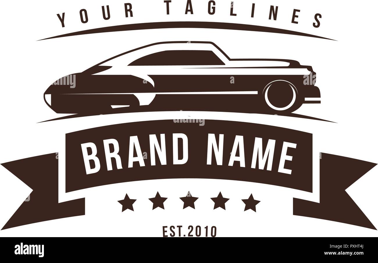 Car tuning shop banner sticker auto Royalty Free Vector