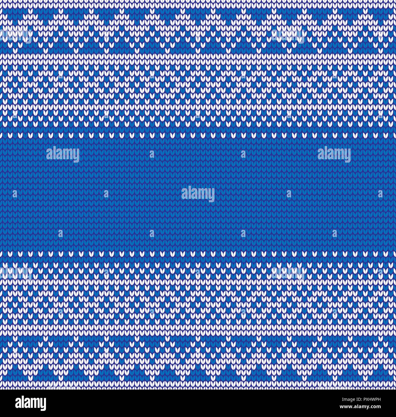 Abstract blue and white seamless knitting christmass pattern background ...