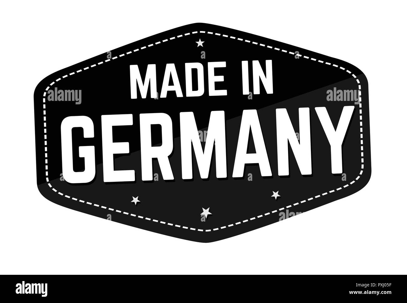 Made in Germany label or sticker on white background, vector illustration Stock Vector
