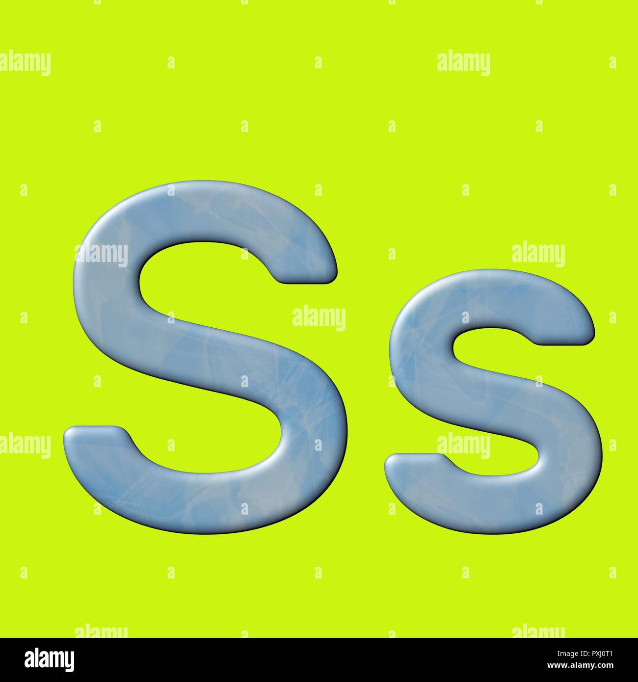 Blue Colored Design Font With 3d Rendering And Plastic