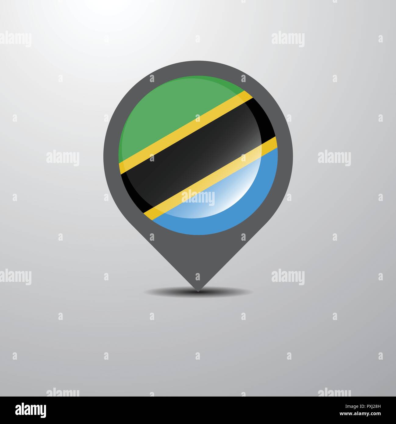 Tanzania map pin hi-res stock photography and images - Alamy