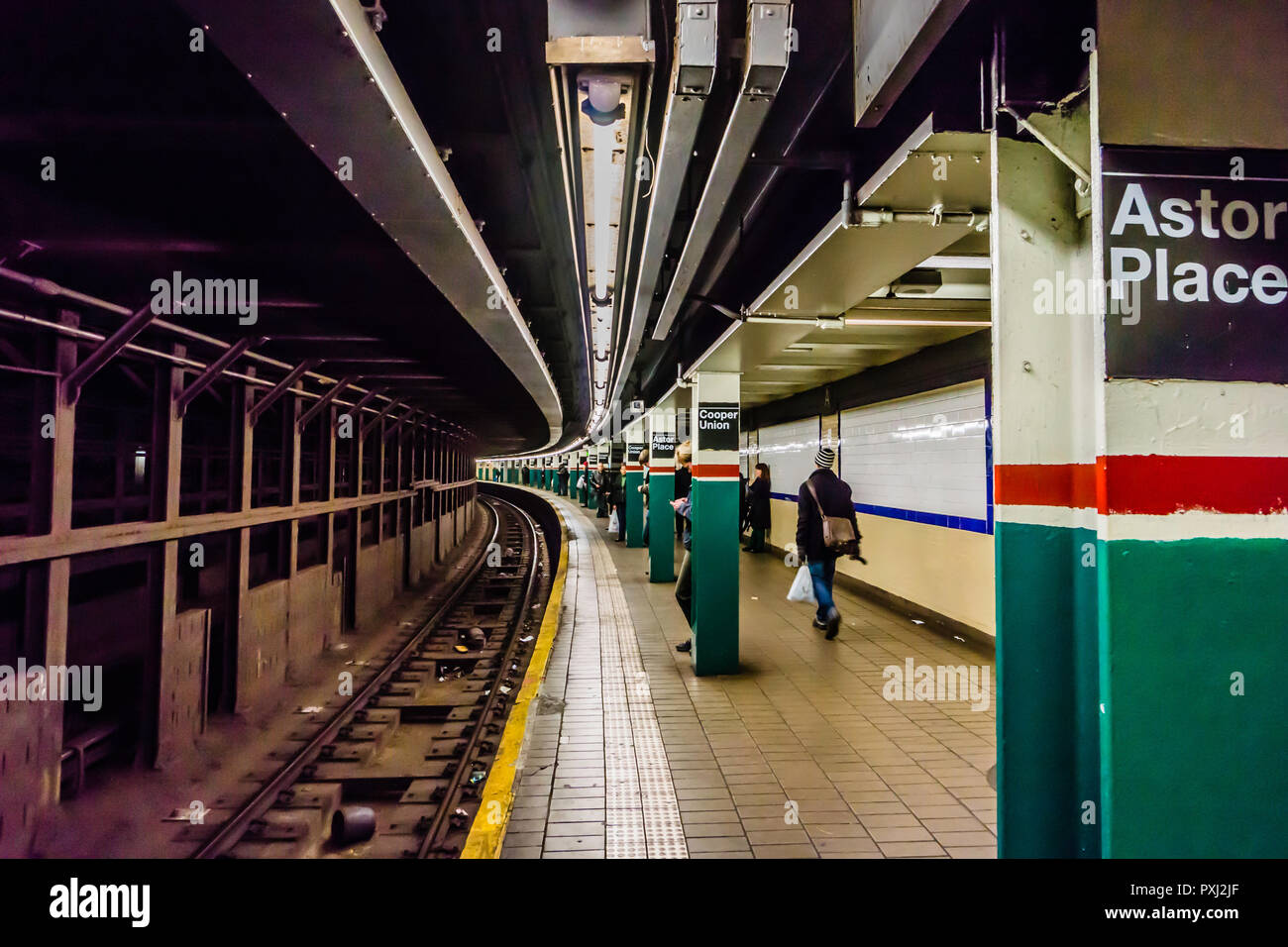 Astor Place – Cooper Union Subway Station Manhattan   New York, New York, USA Stock Photo