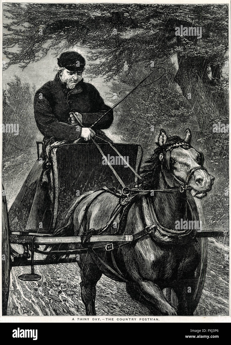 Country postman 1877 Stock Photo Alamy