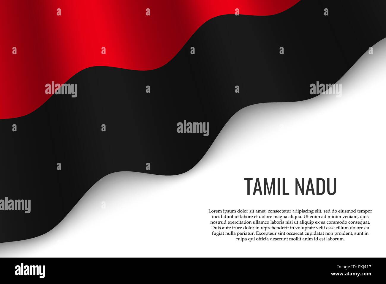 waving flag of Tamil Nadu is a region of India on white background.  Template for banner or poster Stock Vector Image & Art - Alamy