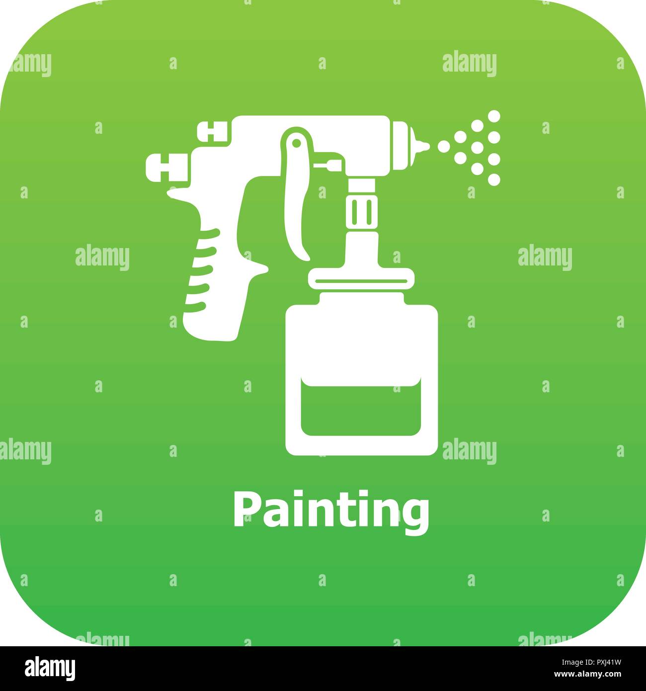 Spray gun icon green vector Stock Vector Image & Art Alamy