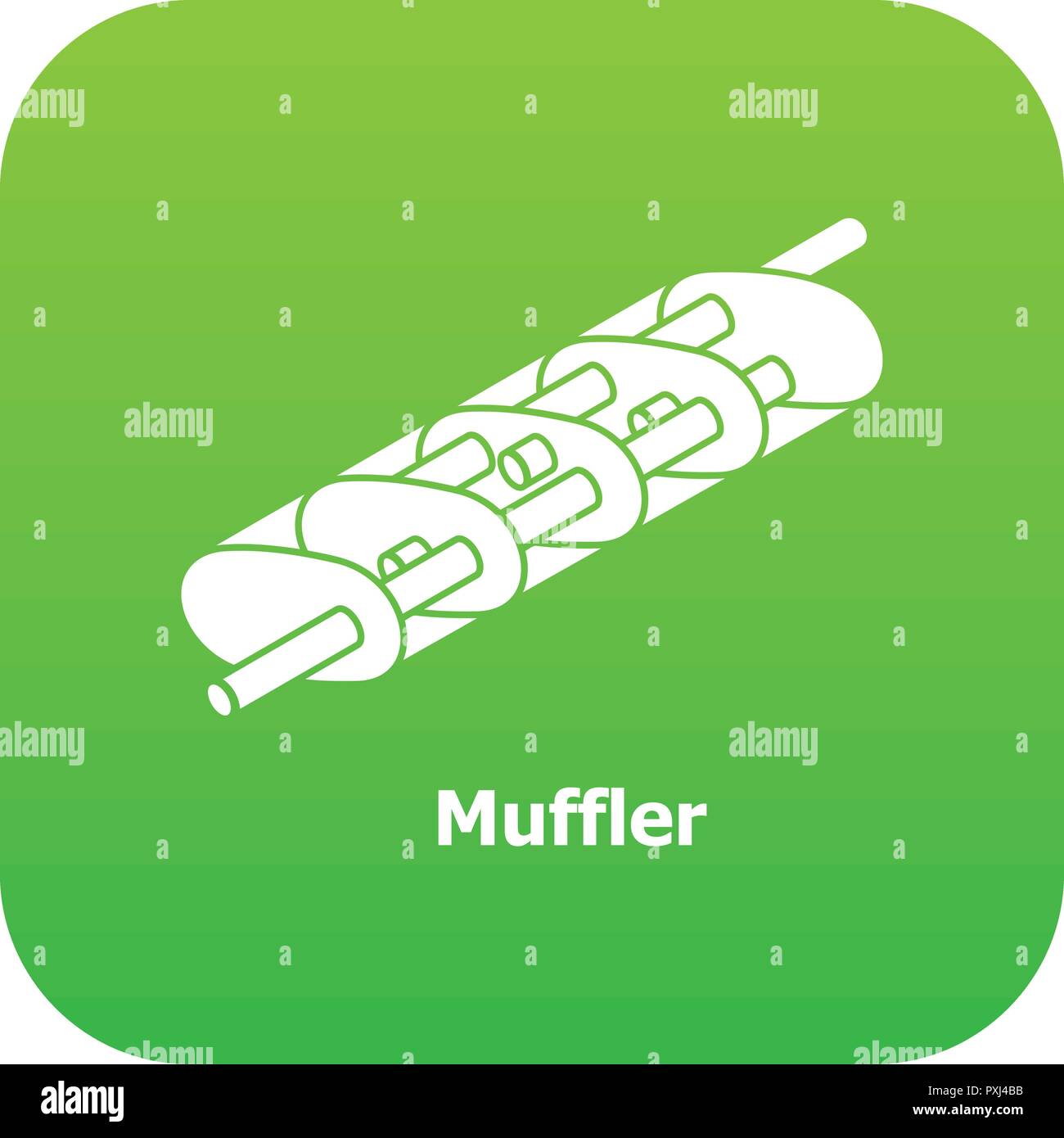 Muffler icon green vector Stock Vector Image & Art Alamy