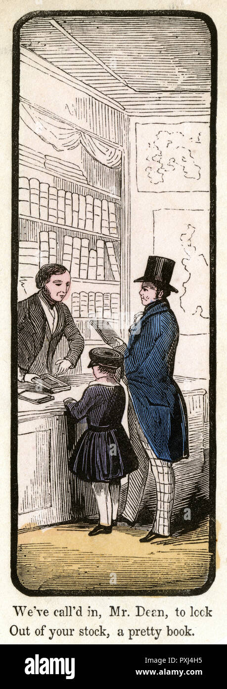 BOOKSHOP 1850 Stock Photo