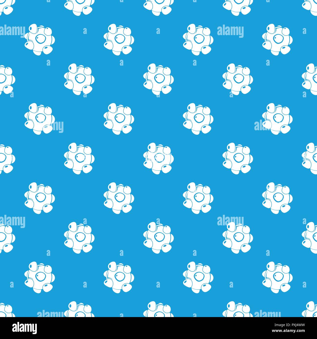 Coronavirus pattern vector seamless blue Stock Vector