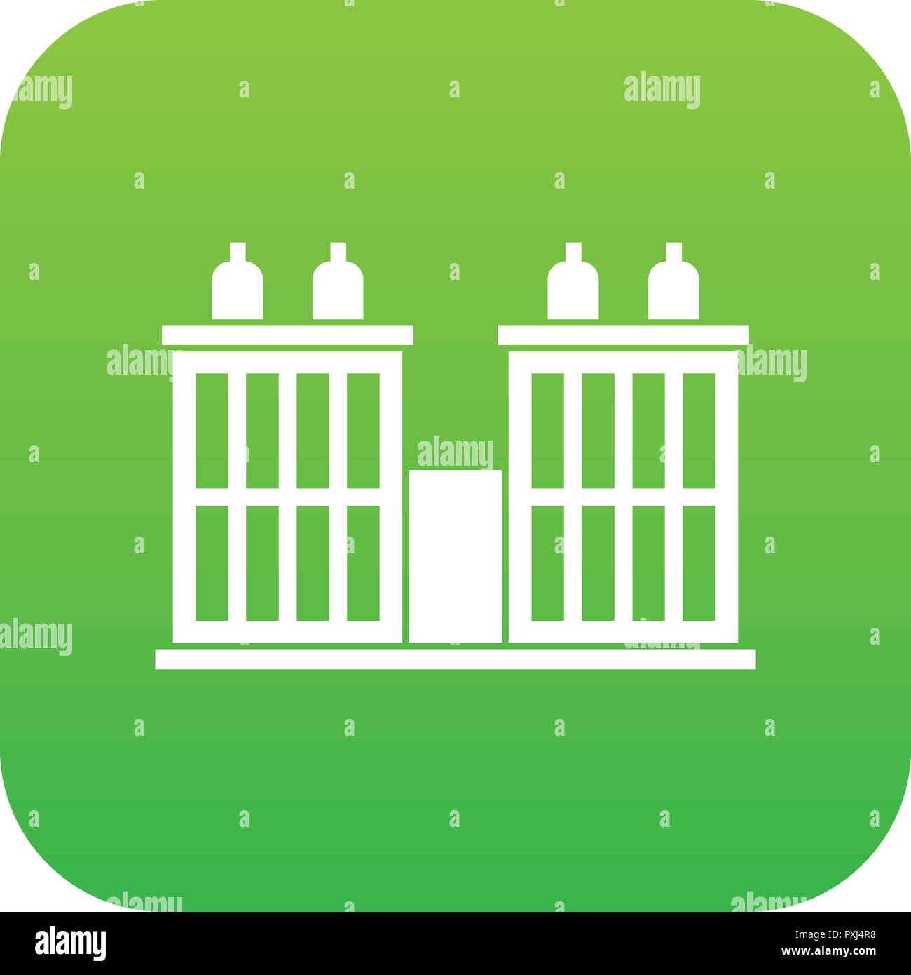 Plant building icon digital green Stock Vector Image & Art - Alamy