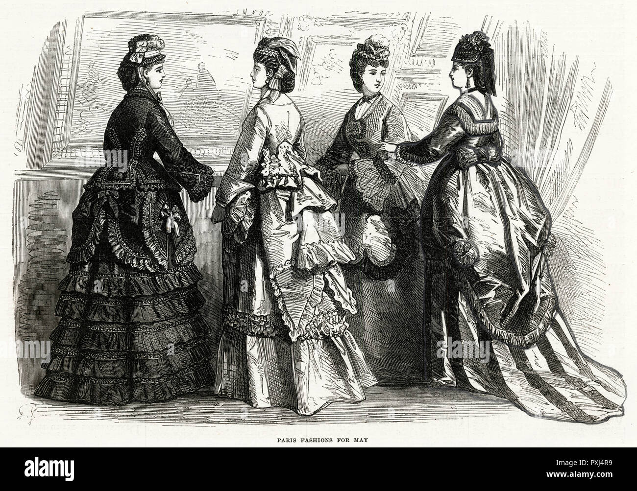Fashion for May 1870 Stock Photo - Alamy