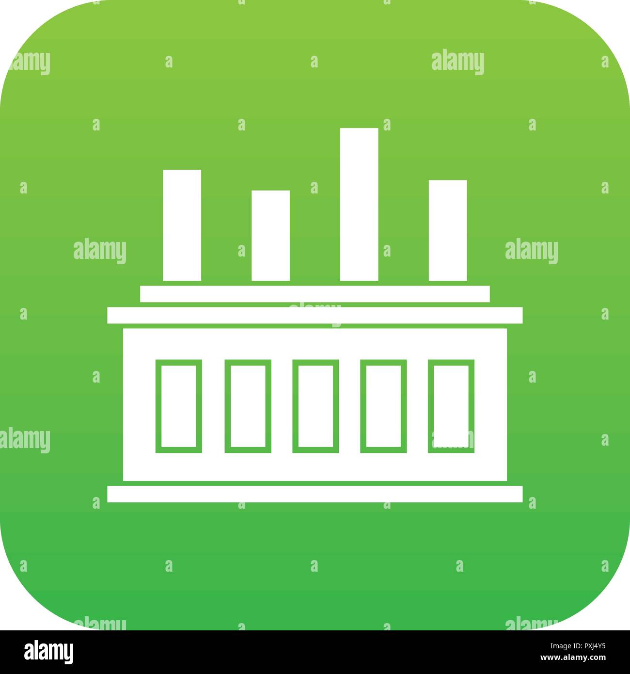 Industrial factory building icon digital green Stock Vector Image & Art ...