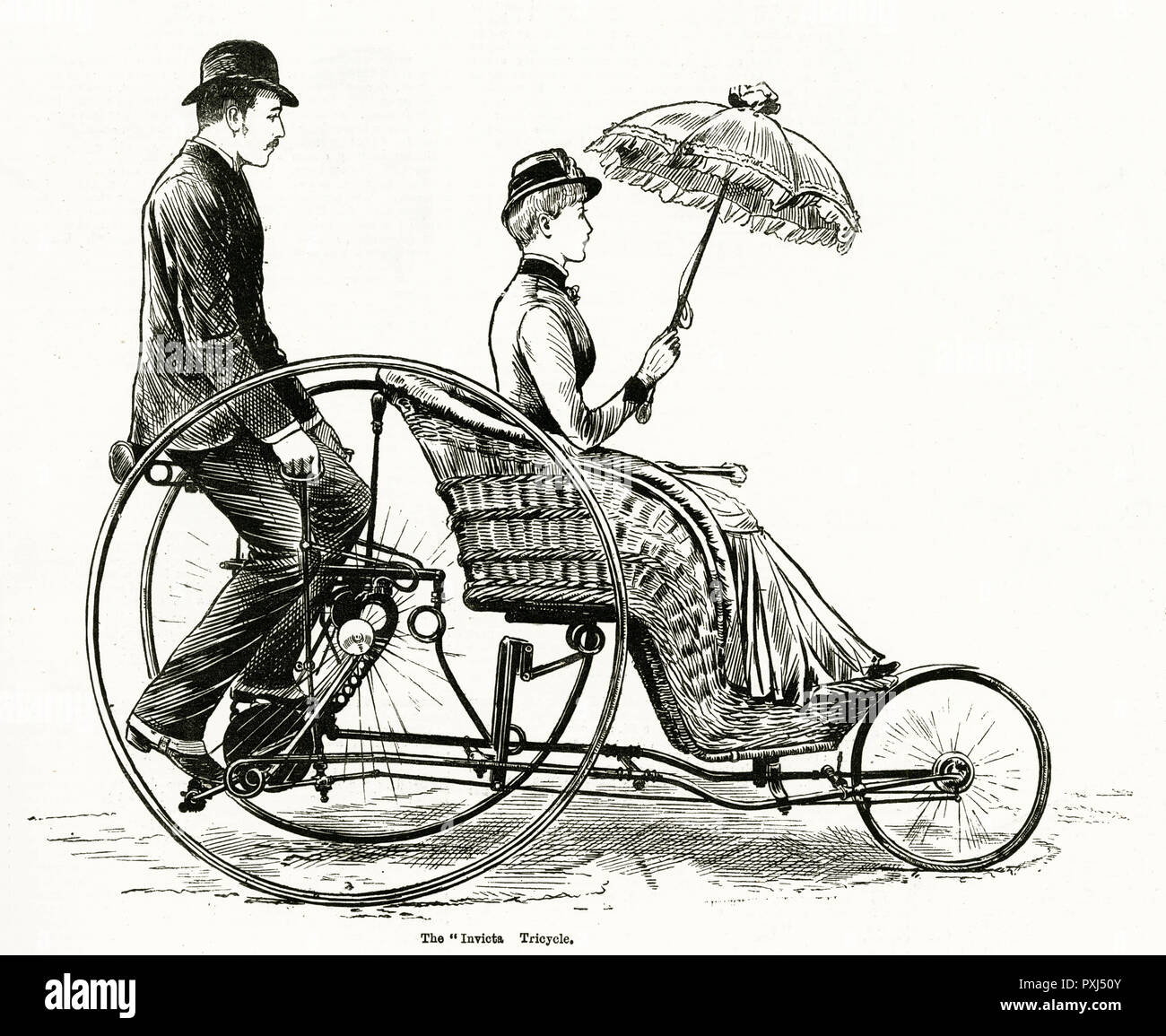 tricycle with steering wheel