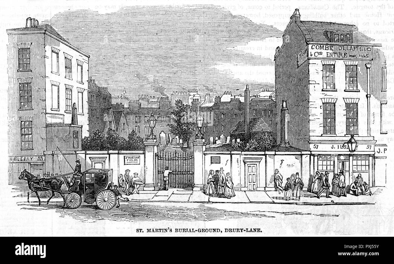 CEMETERY, DRURY LANE Stock Photo