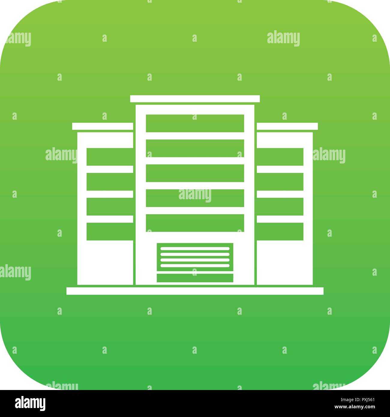 Industrial building icon digital green Stock Vector Image & Art - Alamy