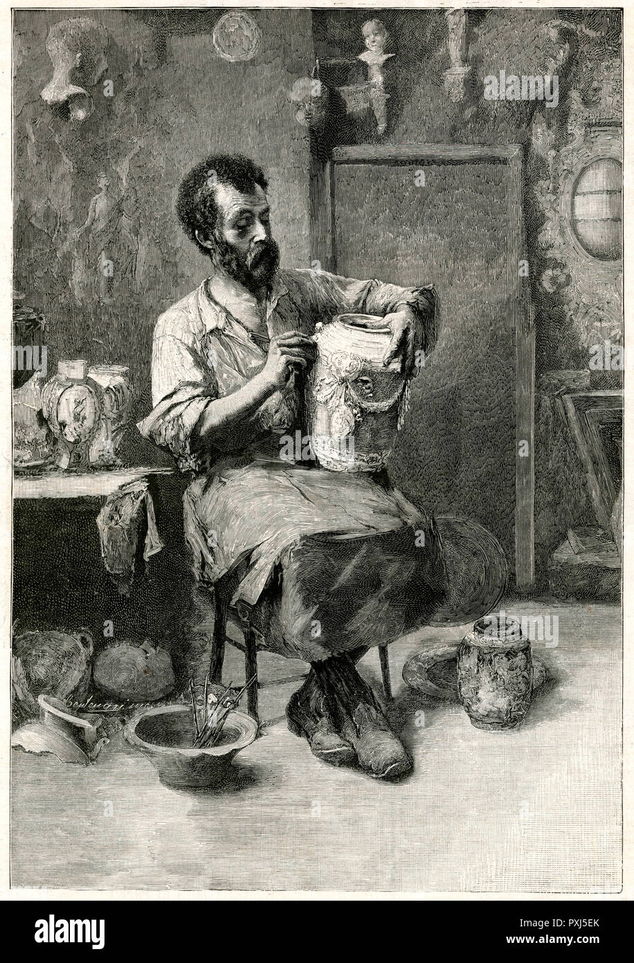 Bernard Palissy, French Huguenot potter Stock Photo