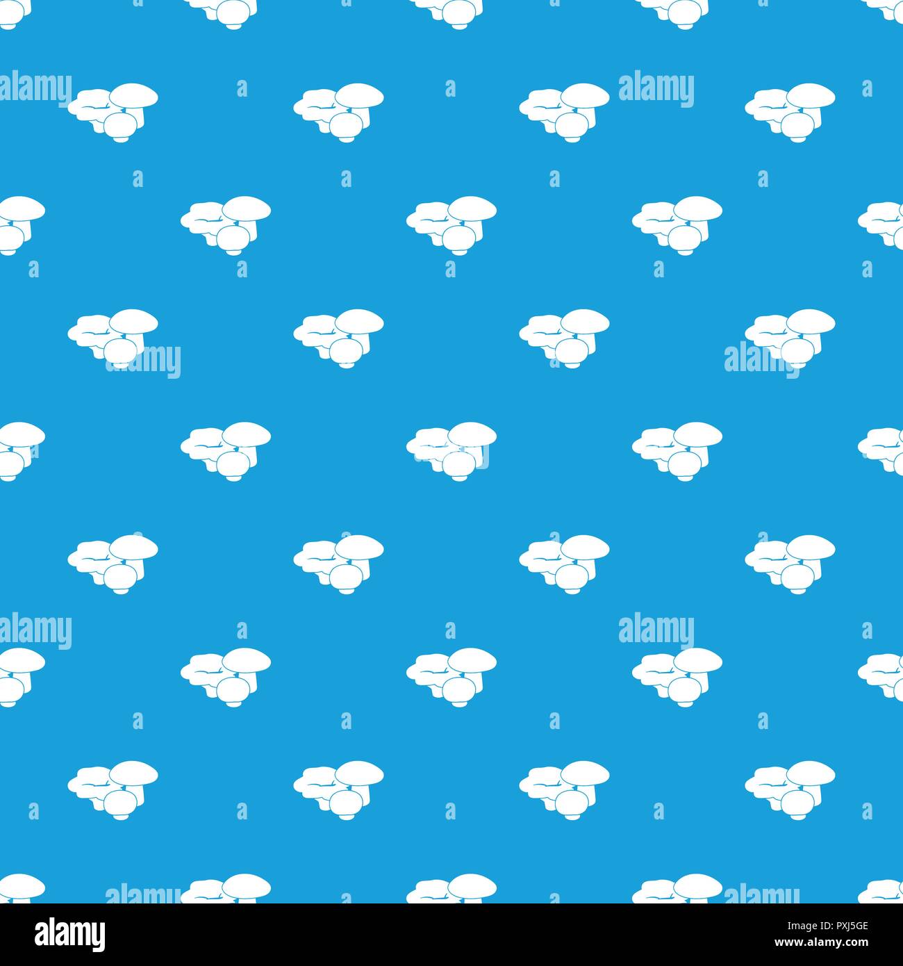 Mushrooms pattern vector seamless blue Stock Vector