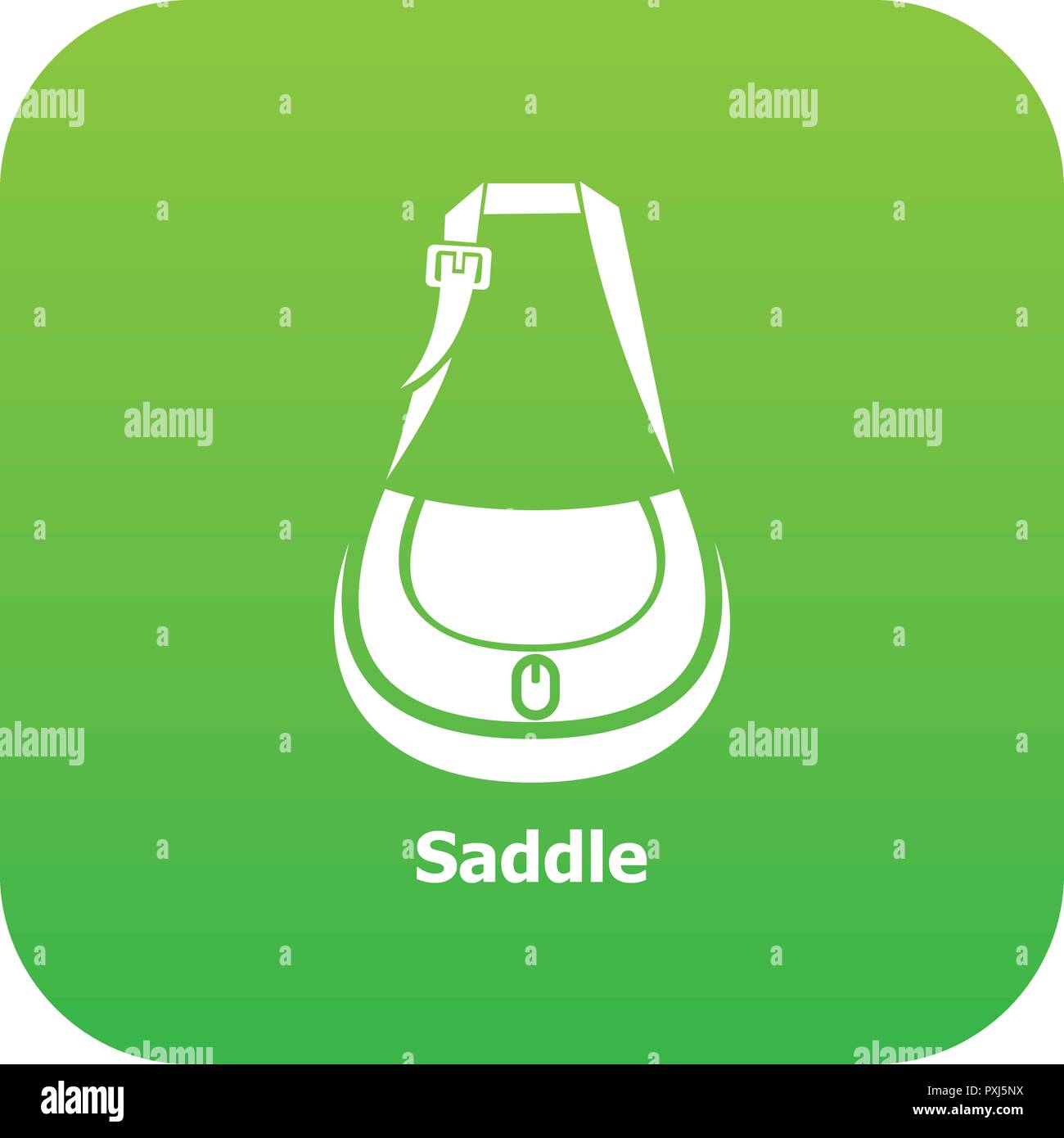 Saddle bag icon green vector Stock Vector Image & Art Alamy