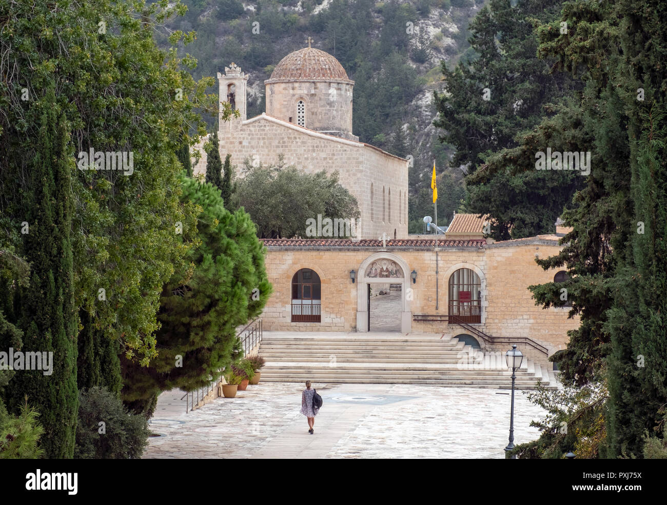 Ayios Neophytos Monastery near Tala, Paphos Region, Cyprus Stock Photo