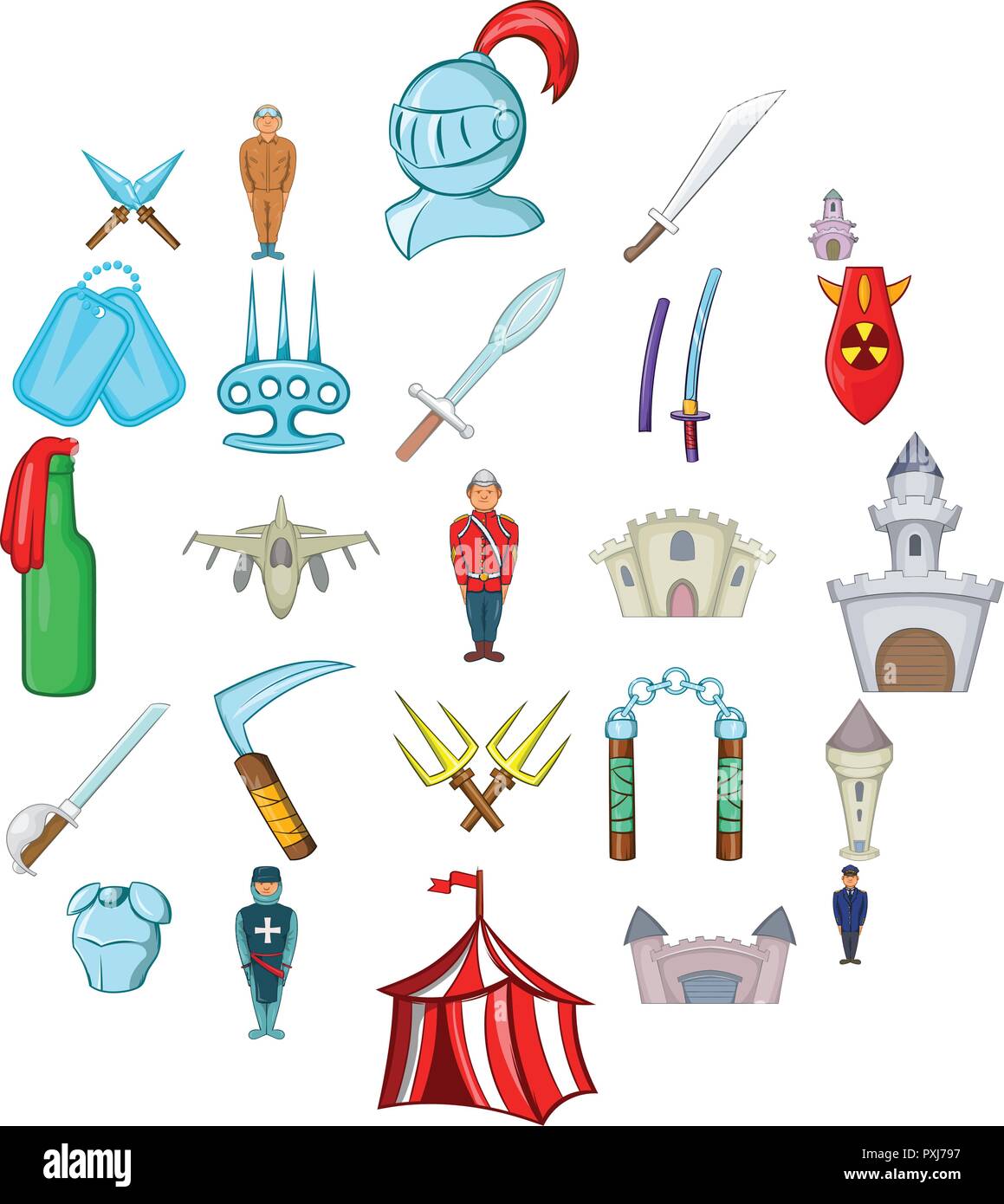 Belligerent icons set, cartoon style Stock Vector Image & Art - Alamy