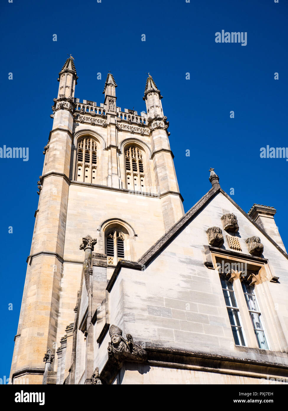Magdalen Tower, Oxford Landmark, Magdalen College, Oxford University, Oxford, Oxfordshire, England, UK,GB. Stock Photo