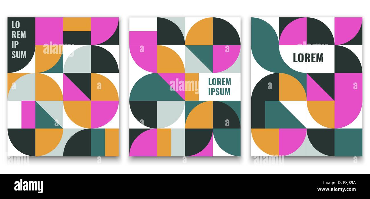 Geometric minimalistic pattern in Scandinavian style for poster design ...